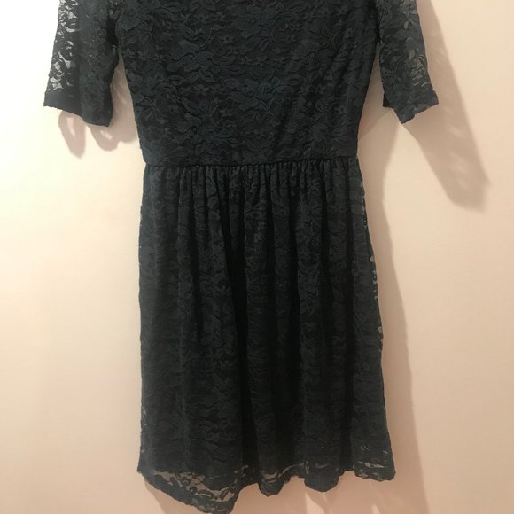 Navy Blue Lace Dress - Picture 4 of 6